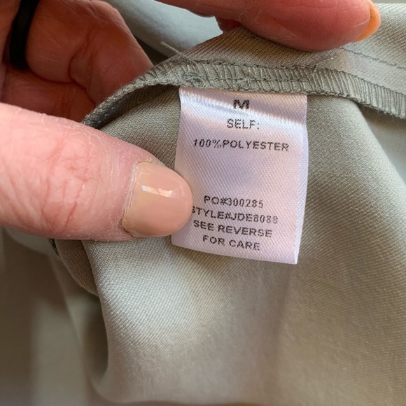 Promesa Ruffle Sleeve,Back Neckline Tie, Soft Sage Green Dress, New With Tags, M - Picture 6 of 11